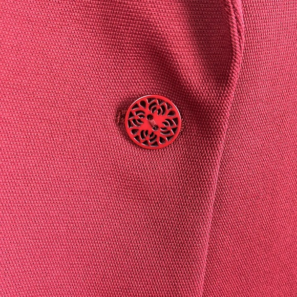 Cartonnier by Anthropologie women’s Tied-Sleeve Blazer in wine. Size 2P - Picture 6 of 13